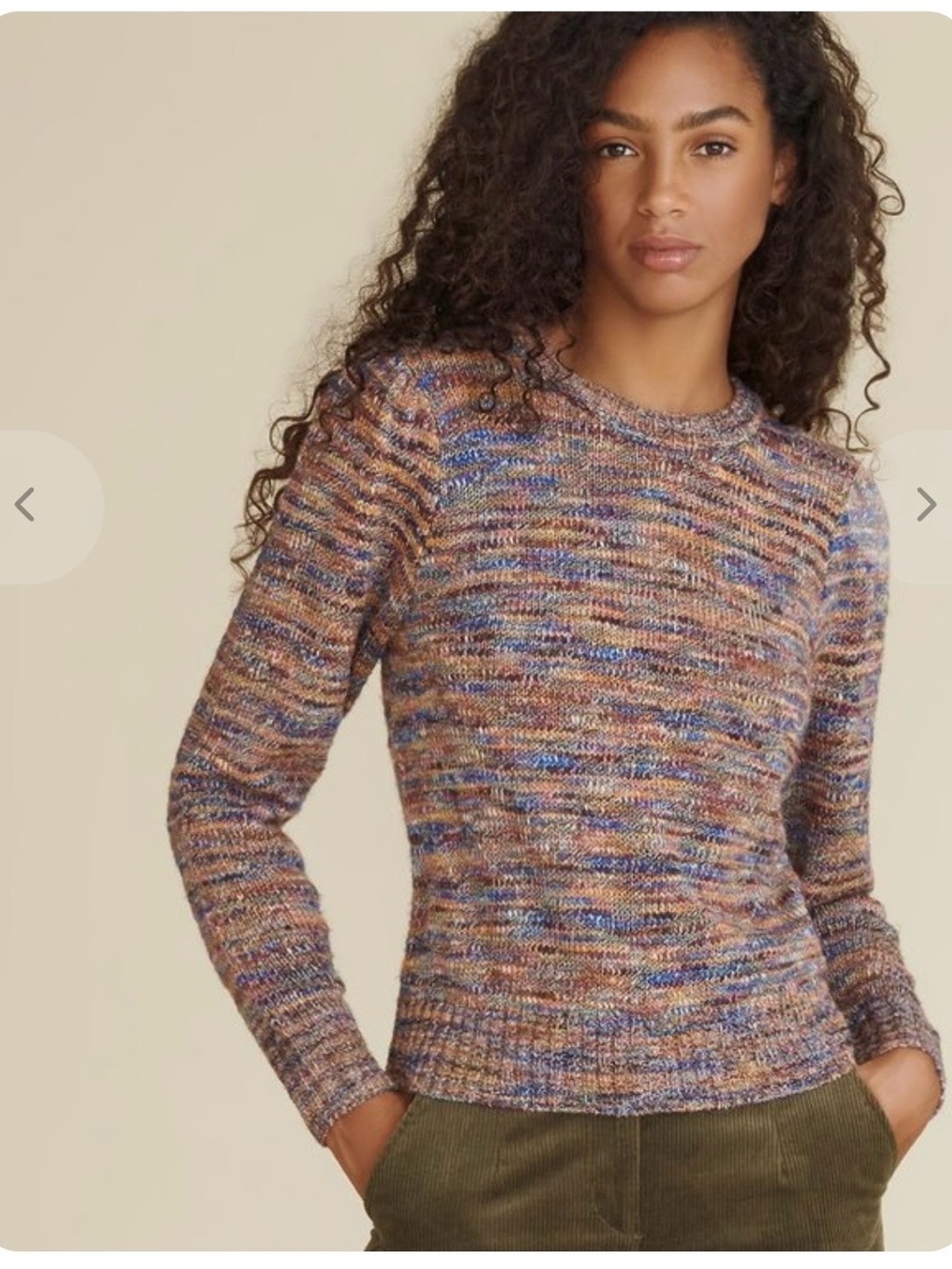VERONICA BEARD RAISSA CREW NECK PULLOVER - BLUE MULTI